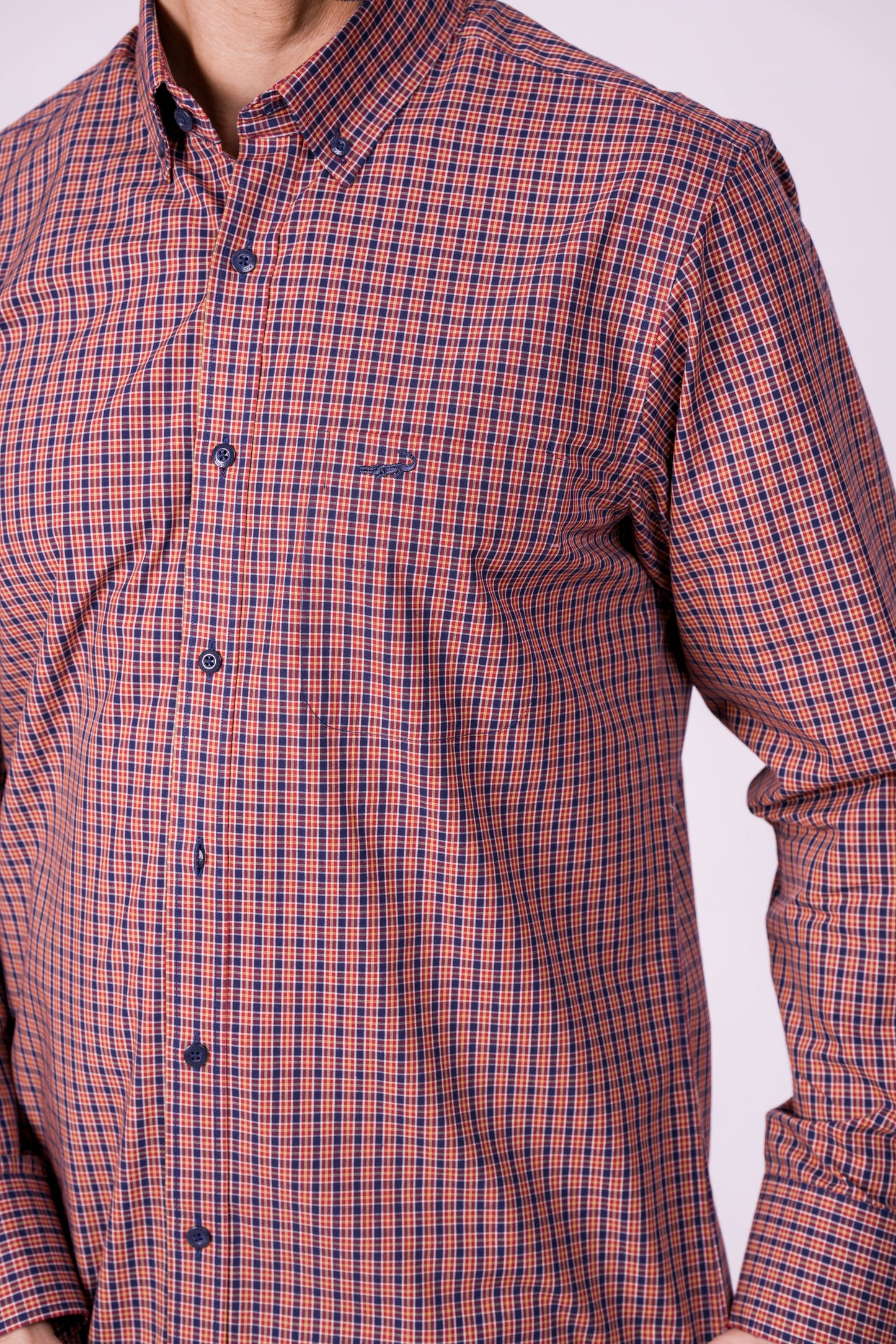 Crocodile Semi Casual Regular Fit Fs Shirt Garnet