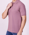 Crocodile Regular Fit Hs Polo T Shirt Purple - Wistful Mauve
