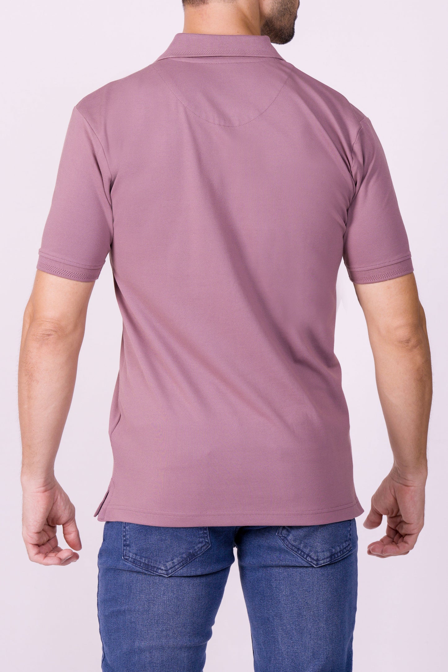 Crocodile Regular Fit Hs Polo T Shirt Purple - Wistful Mauve