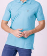 Crocodile Regular Fit Hs Polo T Shirt Peacock Blue