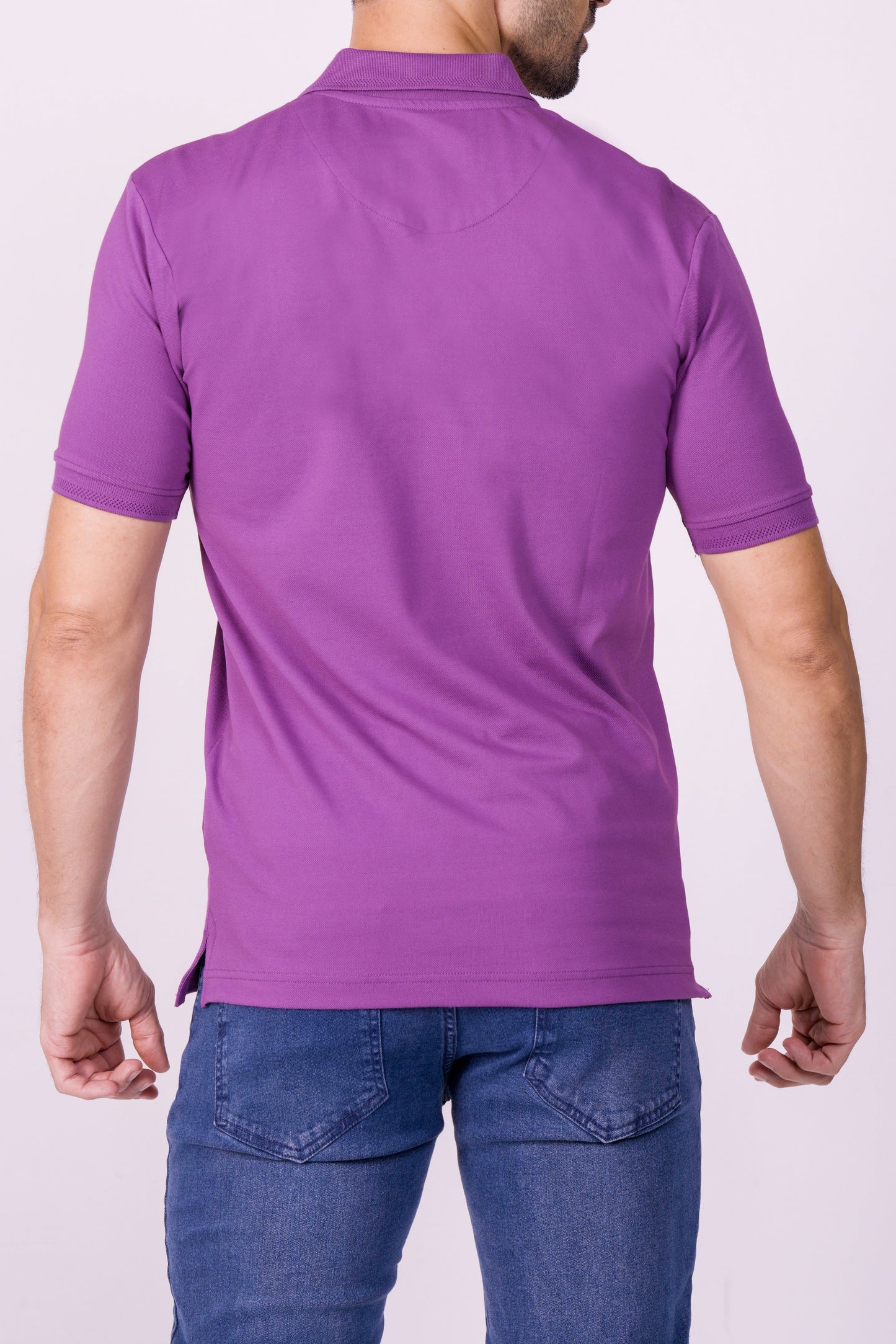 Crocodile Regular Fit Hs Polo T Shirt Purple - Sparkling Grape