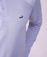 Crocodile Slim Fit Henley T Shirt Sky