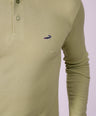 Crocodile Slim Fit Henley T Shirt Green - Pastel Green