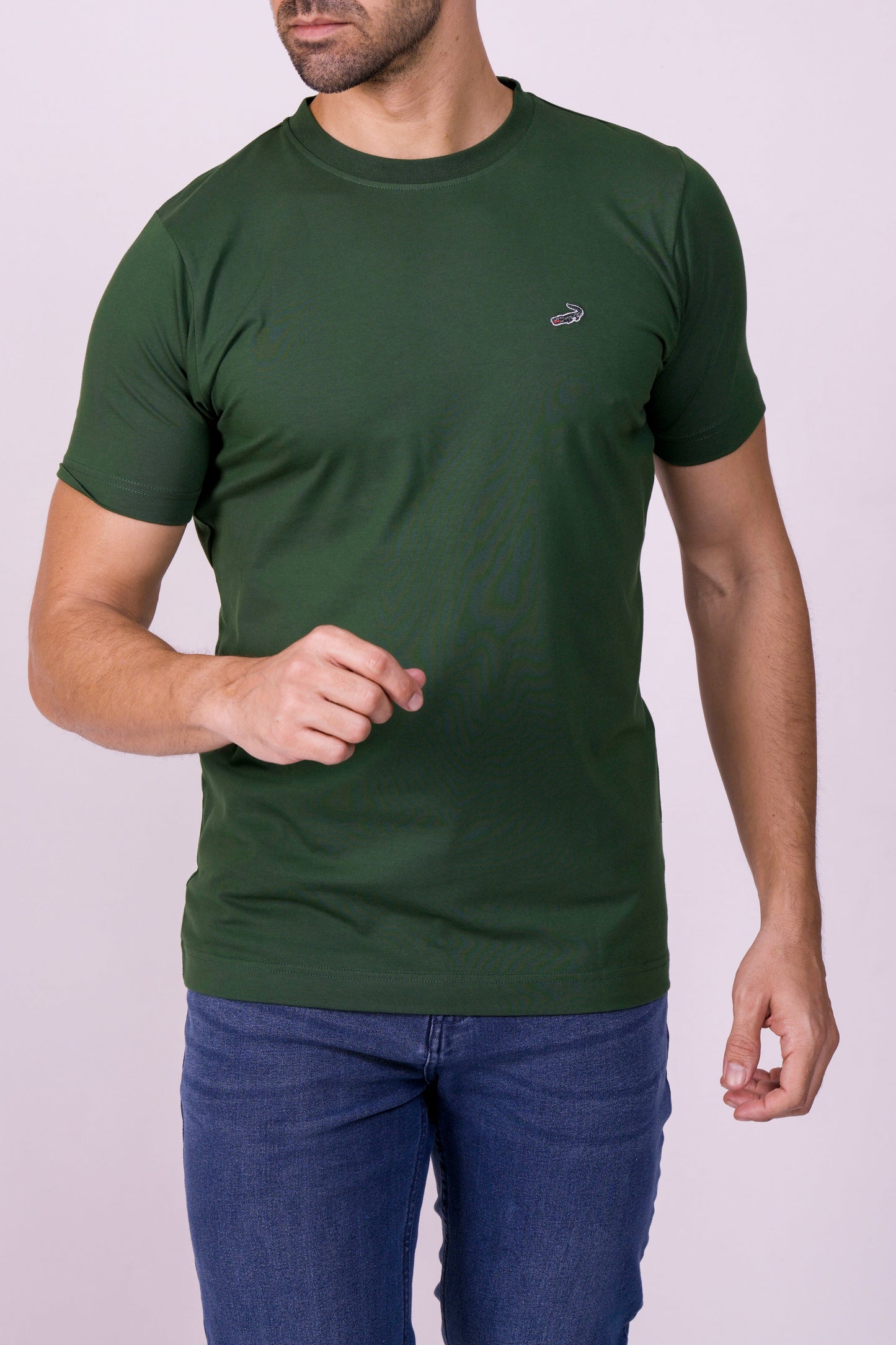 Crocodile Crew Neck  Action Fit Hs T Shirt Posy Green
