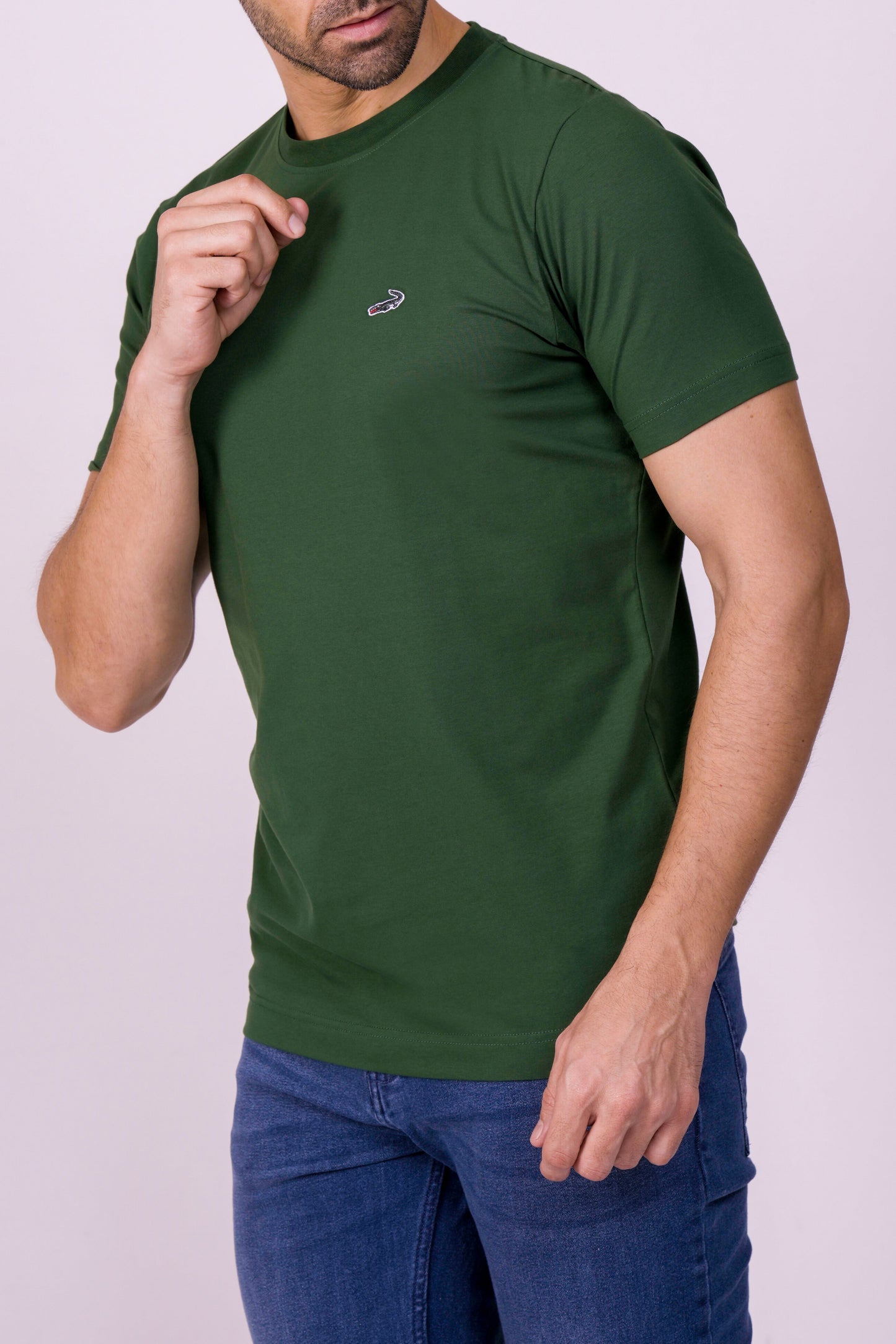 Crocodile Crew Neck  Action Fit Hs T Shirt Posy Green