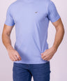 Crocodile Crew Neck  Action Fit Hs T Shirt Blue - Cashmere Blue
