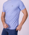 Crocodile Crew Neck  Action Fit Hs T Shirt Blue - Cashmere Blue
