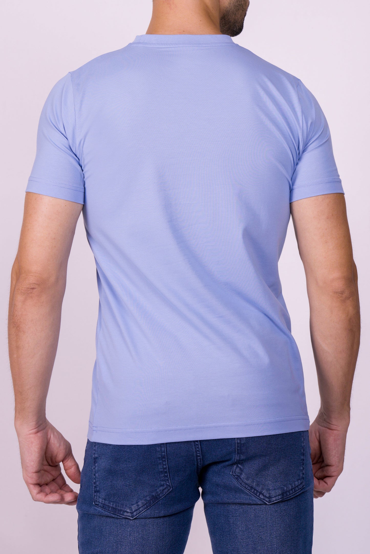 Crocodile Crew Neck  Action Fit Hs T Shirt Blue - Cashmere Blue