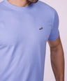 Crocodile Crew Neck  Action Fit Hs T Shirt Blue - Cashmere Blue