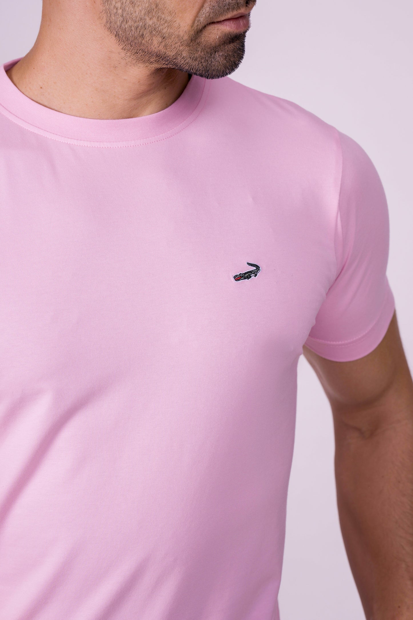 Crocodile Crew Neck  Action Fit Hs T Shirt Rose Shadow