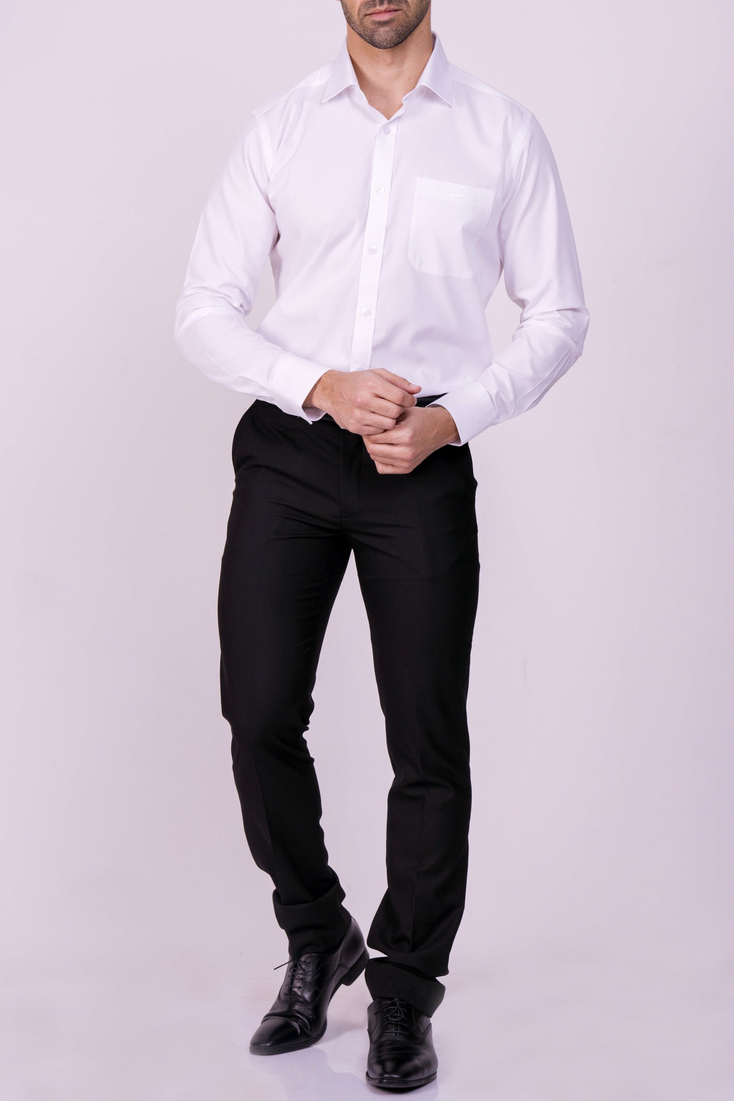 Crocodile Slim Fit  Work And Travel Fs Shirt Egret