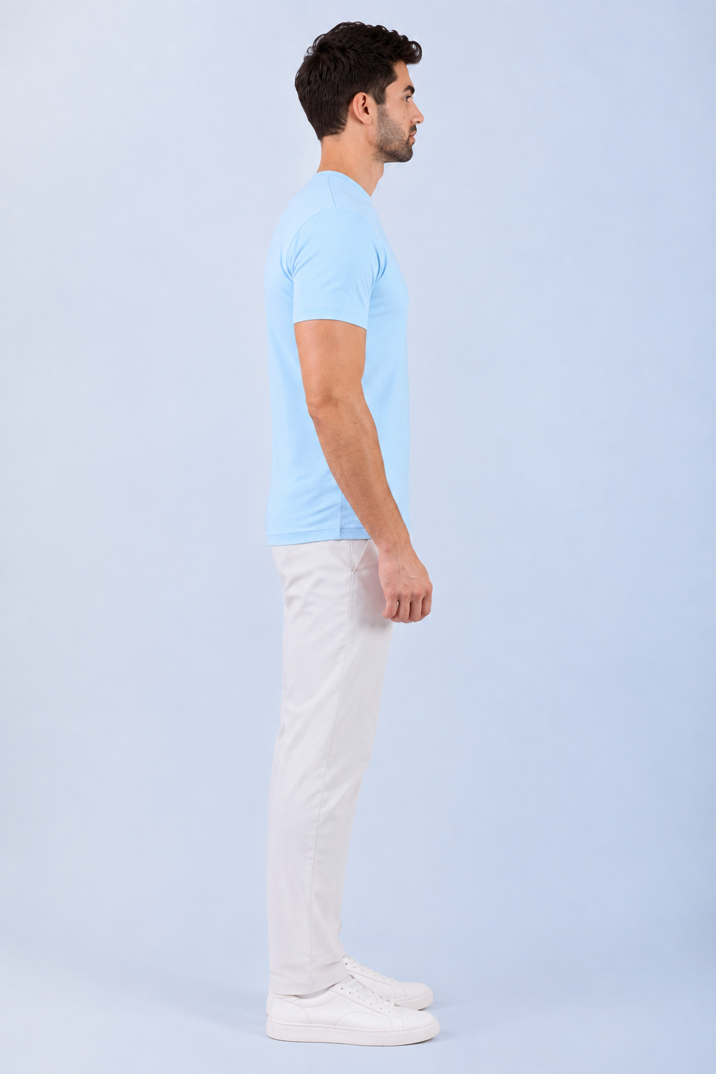 Crocodile Crew Neck  Action fit HS-Sky Blue