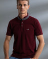 Slim Fit Short sleeves-Casual Polo - Windsor Wine