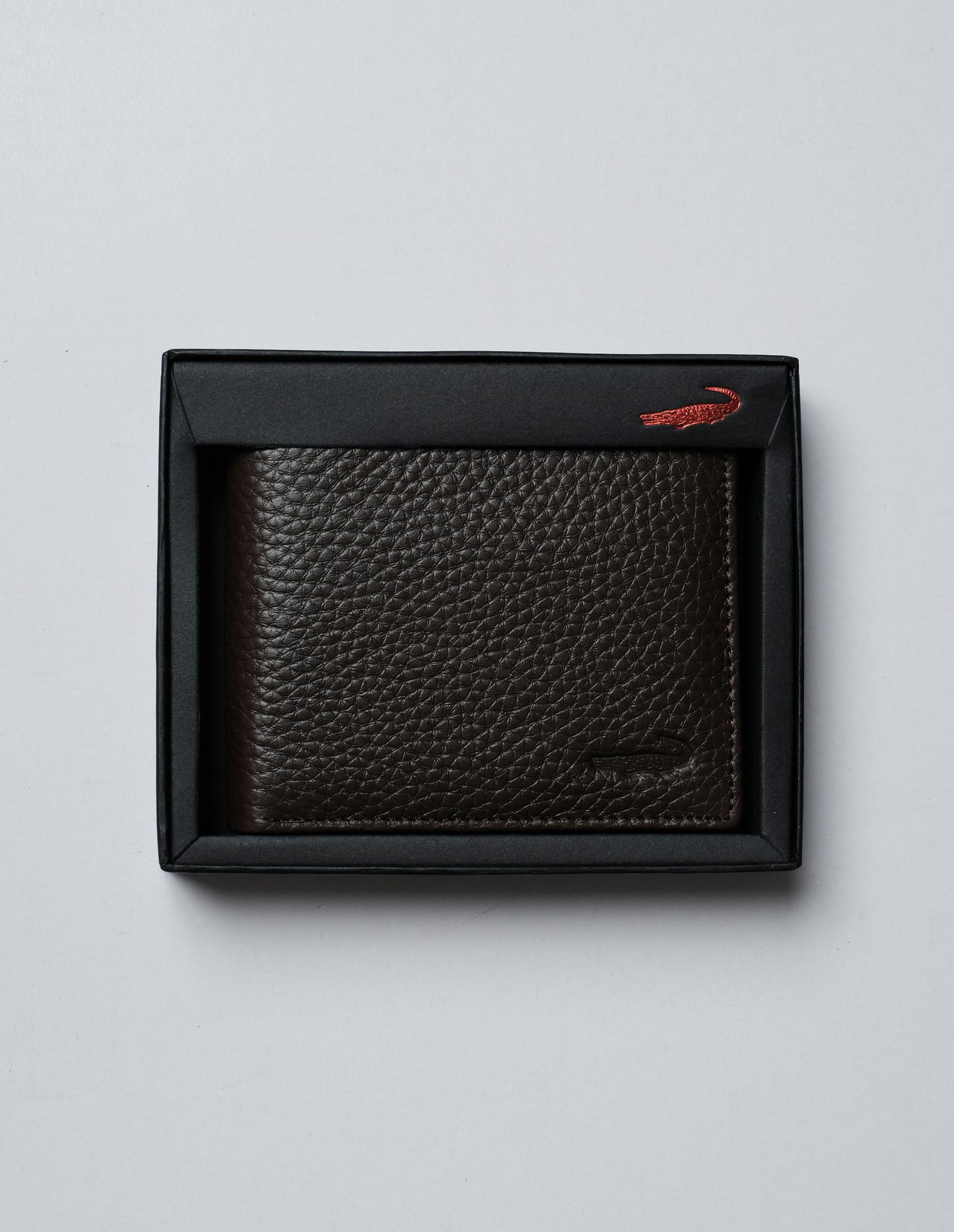 Bifold Leather wallet with Coin Pocket - Brown