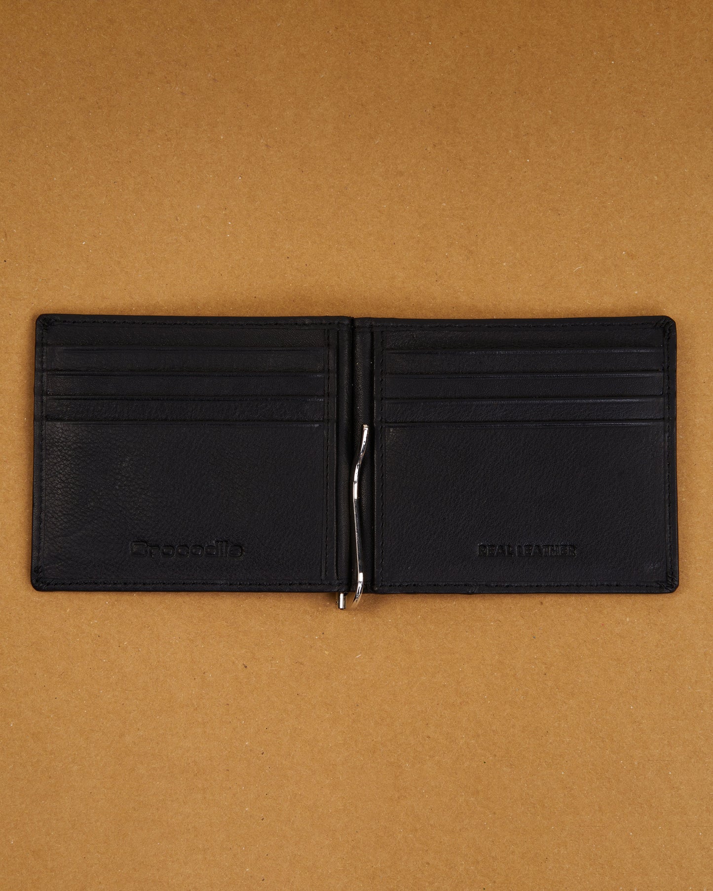 Bifold Leather Card Holder - Black